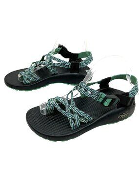 Chaco Z/Cloud X2 Strappy Toe Loop Waterproof Sandals Womens 8 Purple Teal Gray B